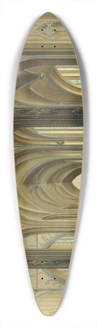 Johann Ludwig Ernst Morgenstern - Interior of a Gothic Church 39.3 inch art pintail longboard deck