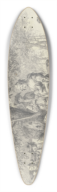 Johann Ludwig Ernst Morgenstern - Zigeunerfamilie unter einer Eiche am Waldrand rastend 39.3 inch art pintail longboard deck