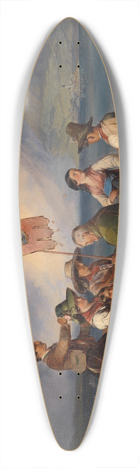 Johann Matthias Ranftl - berfahrt am Wolfgangsee 39.3 inch art pintail longboard deck