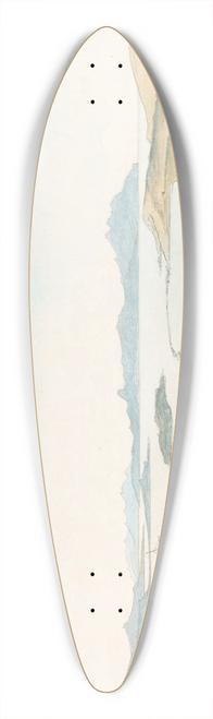 Johann Michael Wittmer II - Panorama View on the Islands of Delos 39.3 inch art pintail longboard deck
