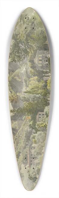 Johann Nepomuk Rauch - Ingresso a Marglia Colla Villa del Marchese Luchesimi 39.3 inch art pintail longboard deck
