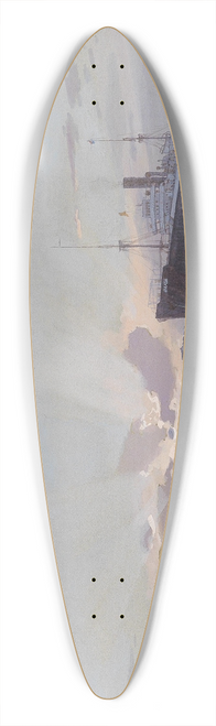 Johann Seits - Einlaufender Dampfer 39.3 inch art pintail longboard deck