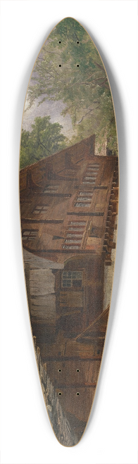 Johann Wilhelm Schirmer - Bauernhaus in den Alpen 39.3 inch art pintail longboard deck