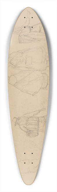 Johann Wilhelm Schirmer - Mnner und Frauen (Scheveningen), fol. 23 39.3 inch art pintail longboard deck