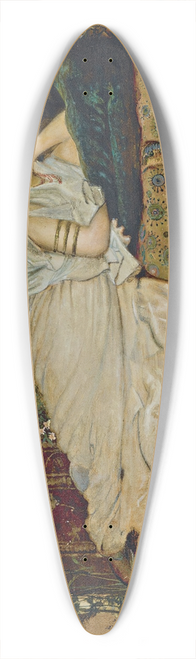 John Atkinson Grimshaw - A Lady in a Classical Interior 39.3 inch art pintail longboard deck