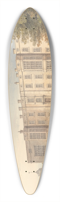 John Buckler - North Front of Castle Ashby, Northamptonshire: The Seat of the Marquis of Northampton 39.3 inch art pintail longboard deck