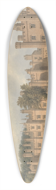 John Buckler - South East View of Blithfield, Staffordshire: the Seat of the Right Honourable Lord Bagot 39.3 inch art pintail longboard deck