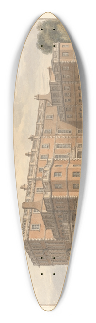 John Buckler - South East View of Newby Hall, Yorkshire, the Seat of the Right Honble Lord Grantham 39.3 inch art pintail longboard deck