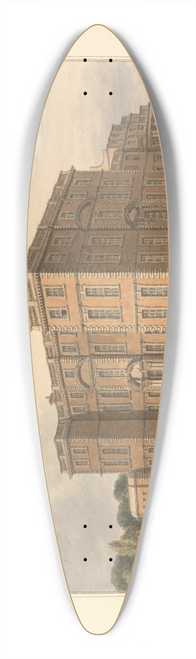 John Buckler - South West View of Newby Hall, Yorkshire: the Seat of the Right Honble Lord Grantham 39.3 inch art pintail longboard deck