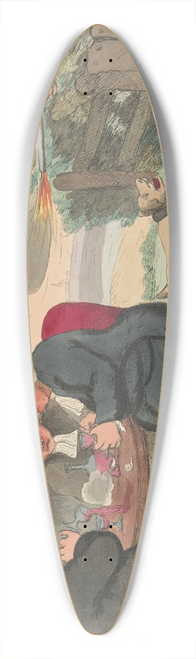 John Cawse - Devils  Parson Shooting 39.3 inch art pintail longboard deck