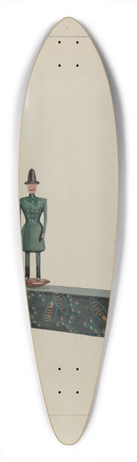 John Fisk - Toy  Man on Music Box 39.3 inch art pintail longboard deck