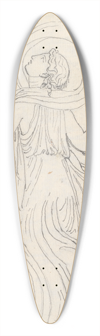 John Flaxman - Dancing Maenade with Thyrsus and Small Amphora 39.3 inch art pintail longboard deck