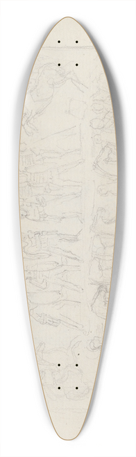 John Flaxman - Decursio Scene, Column of Antonius Pius, Piazza Montecitorio, Rome 39.3 inch art pintail longboard deck