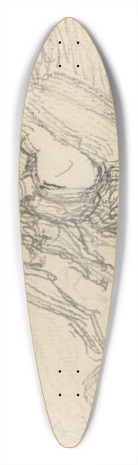 John Flaxman - Figure Being Transported through the Air 39.3 inch art pintail longboard deck