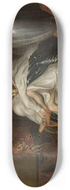 Adriaen van de Venne - Woman and a jester 8.25 inch art skate deck