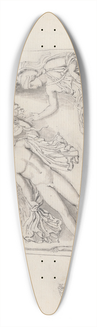 John Flaxman - The Apotheosis of Antonius Pius and Faustina, Column of Antonius Pius, Piazza Montecitorio, Rome 39.3 inch art pintail longboard deck
