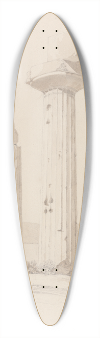 John Foster - Columns in the Island of Aegina, Temple of Venus 39.3 inch art pintail longboard deck