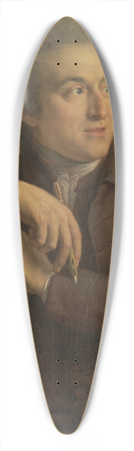 John Francis Rigaud - Joseph Nollekens with His Bust of Laurence Sterne 39.3 inch art pintail longboard deck