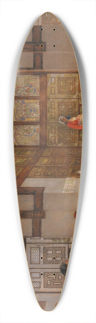 John Frederick Lewis - A Lady Receiving Visitors (The Reception) 39.3 inch art pintail longboard deck
