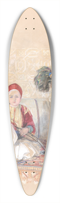 John Frederick Lewis - Iskander Bey and his Servant 39.3 inch art pintail longboard deck