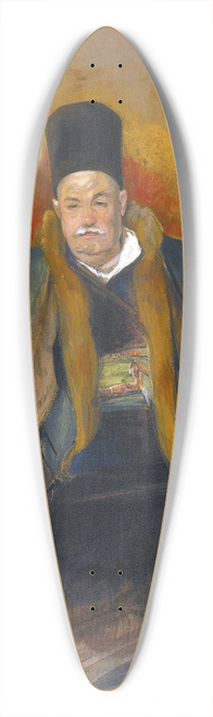 John Frederick Lewis - Portrait Of A Prosperous Merchant Of Terapia 39.3 inch art pintail longboard deck