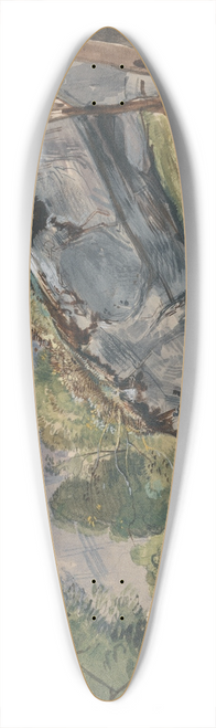 John Frederick Lewis - The Valley of Lutscheuen 39.3 inch art pintail longboard deck