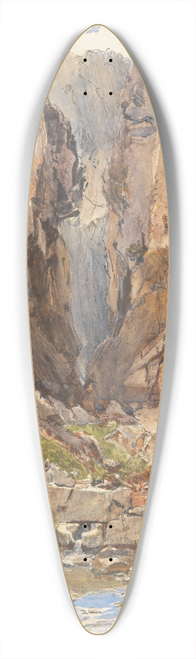 John Fulleylove - The Castalian Spring, Delphi 39.3 inch art pintail longboard deck