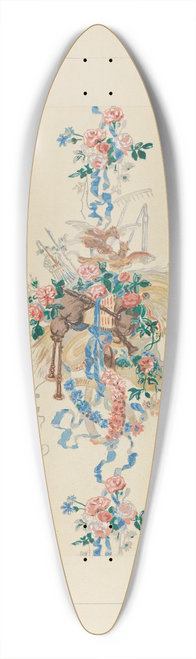 John Garay - Wall Paper 39.3 inch art pintail longboard deck