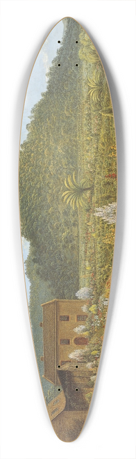 John Glover - A view of the artists house and garden, in Mills Plains, Van Diemens Land 39.3 inch art pintail longboard deck