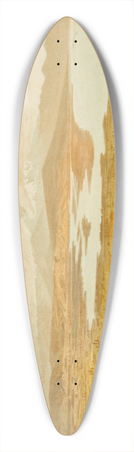 John Gully - Waimea Plains and cultivated country near Nelson 39.3 inch art pintail longboard deck