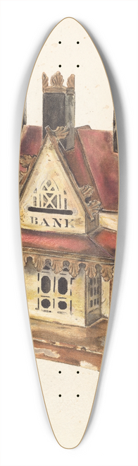 John Hall - Painted Tin Toy Bank 39.3 inch art pintail longboard deck