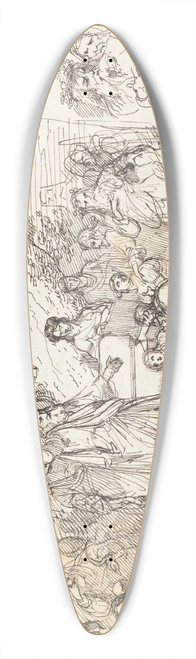 John Hamilton Mortimer - Saint Paul Preaching to the Britons 39.3 inch art pintail longboard deck