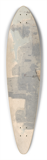 John Henderson - Castle on the Sea Coast 39.3 inch art pintail longboard deck