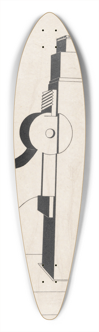 John Henry Bradley Storrs - MachineForm 39.3 inch art pintail longboard deck