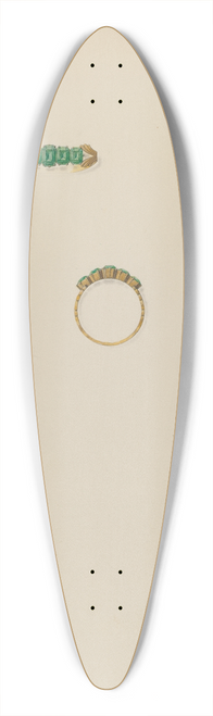 John H. Tercuzzi - Emerald Ring 39.3 inch art pintail longboard deck