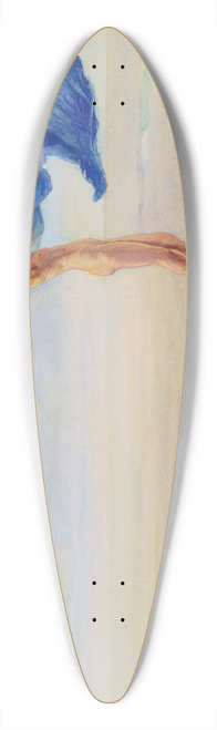 John La Farge - Girl in Bow of Canoe Spreading Out Her Loin-Cloth for a Sail, Samoa 39.3 inch art pintail longboard deck