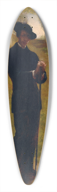 John La Farge - Portrait of the Painter 39.3 inch art pintail longboard deck
