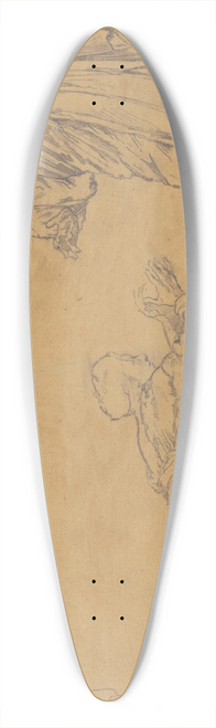 John La Farge - Study for Christ Appearing to Mary 39.3 inch art pintail longboard deck