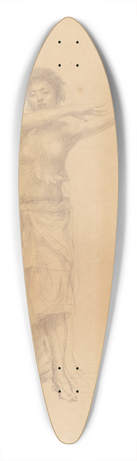 John La Farge - Taupo Dancing the Standing Siva,Samoa 39.3 inch art pintail longboard deck