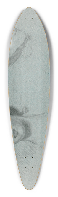 John Russell - Studies of Two Womens Heads 39.3 inch art pintail longboard deck