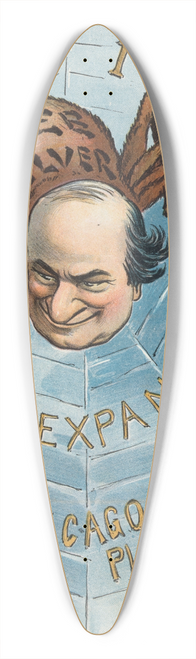 John Samuel Pughe - The spider and the three silly flies 39.3 inch art pintail longboard deck