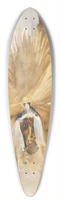 John Singer Sargent - Saint Teresa of Avila 39.3 inch art pintail longboard deck