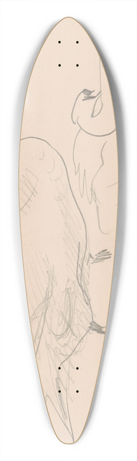 John Singer Sargent - Studies of a Swan 39.3 inch art pintail longboard deck
