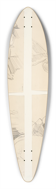 John Singer Sargent - Studies of Cellinis Perseus andMedusa 39.3 inch art pintail longboard deck
