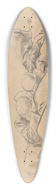 John Singer Sargent - Study for Gassed Soldiers 39.3 inch art pintail longboard deck