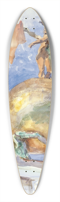 John Singer Sargent - The Dogana, Statue of Fortune 39.3 inch art pintail longboard deck