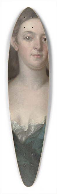 John Smibert - Portrait of a Woman (Judith Colman Bulfinch) 39.3 inch art pintail longboard deck
