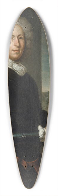 John Smibert - Portrait of Major General Paul Mascarene 39.3 inch art pintail longboard deck