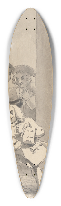 John Thomas Smith - Hogarth Having Been Followed by Barry and a Friend was Caught Backing a Boy to Fight Purposely to Catch His Fearful Countenance 39.3 inch art pintail longboard deck