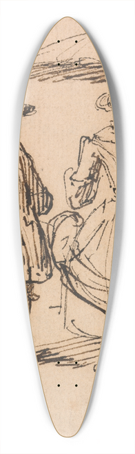 John Thomas Smith - Joseph Nollekens R.A. and Mrs. Nollekens; The pair of compasses and the pair of callipers side by side 39.3 inch art pintail longboard deck